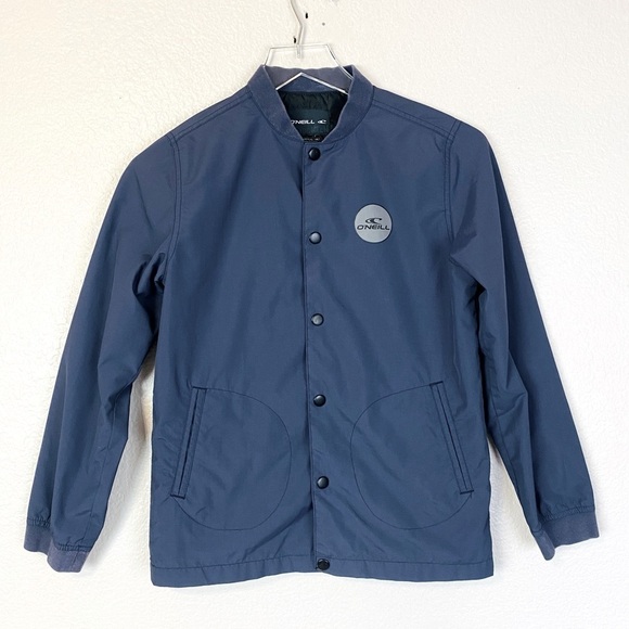O’Neill Navy Snap Up Windbreaker Size M - Picture 1 of 4